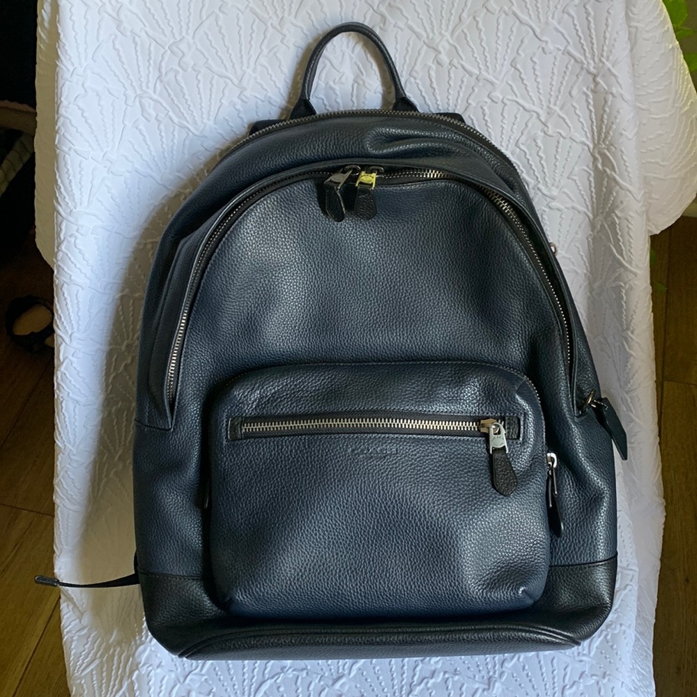Coach Blue Leather Full Size Backpack